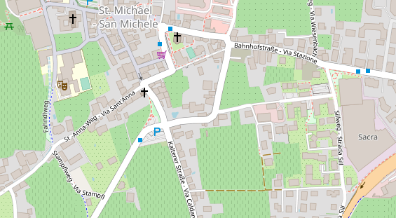 Wanderhotel auf Satellitenbild