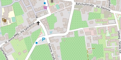 Wanderhotel auf Satellitenbild