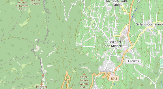 Wanderhotel auf Karte