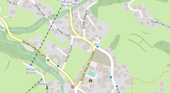 Wanderhotel auf Satellitenbild