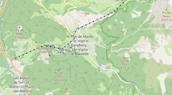 Wanderhotel auf Karte