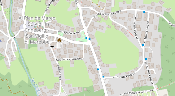 Wanderhotel auf Satellitenbild