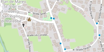 Wanderhotel auf Satellitenbild