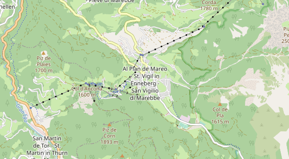 Wanderhotel auf Karte