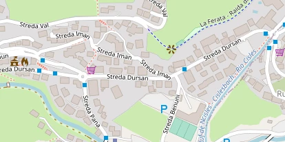 Wanderhotel auf Satellitenbild