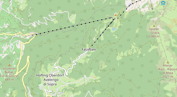Wanderhotel auf Karte