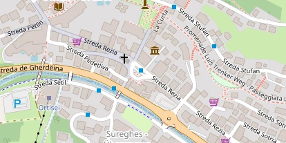 Wanderhotel auf Satellitenbild