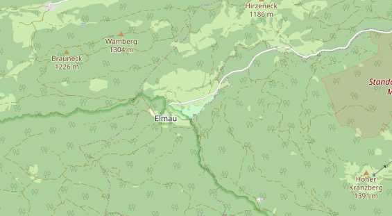 Wanderhotel auf Karte