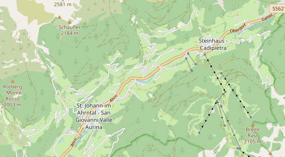 Wanderhotel auf Karte