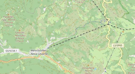 Wanderhotel auf Karte