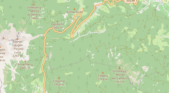 Wanderhotel auf Karte