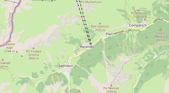 Wanderhotel auf Karte