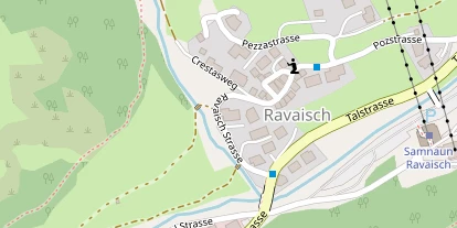 Wanderhotel auf Satellitenbild