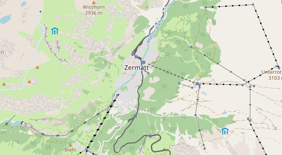 Wanderhotel auf Karte