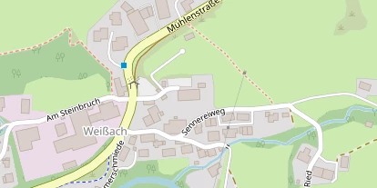 Wanderhotel auf Satellitenbild