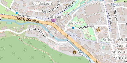 Wanderhotel auf Satellitenbild