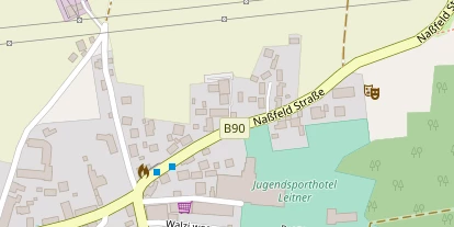 Wanderhotel auf Satellitenbild