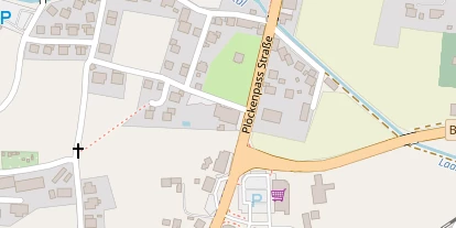 Wanderhotel auf Satellitenbild