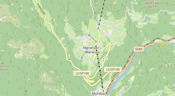 Wanderhotel auf Karte