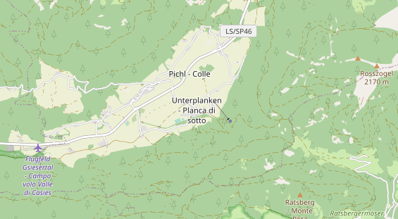 Wanderhotel auf Karte