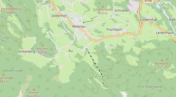 Wanderhotel auf Karte