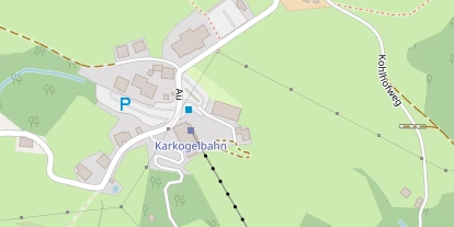 Wanderhotel auf Satellitenbild
