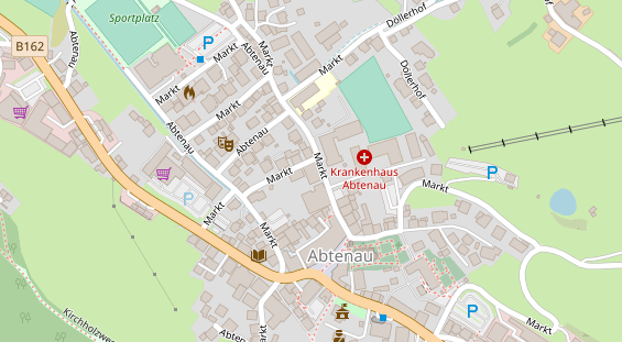 Wanderhotel auf Satellitenbild