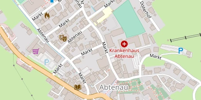 Wanderhotel auf Satellitenbild