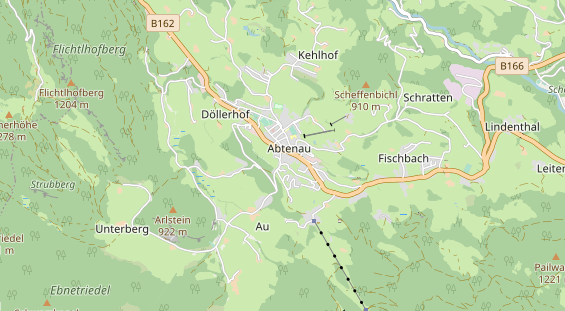 Wanderhotel auf Karte