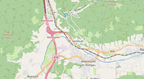 Wanderhotel auf Karte