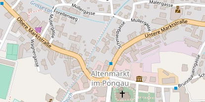 Wanderhotel auf Satellitenbild