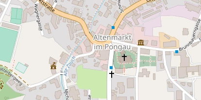 Wanderhotel auf Satellitenbild