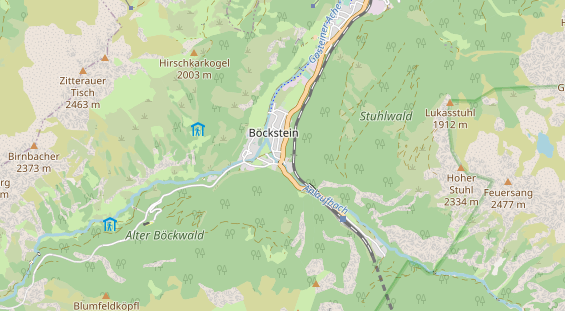 Wanderhotel auf Karte