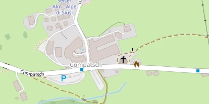 Wanderhotel auf Satellitenbild