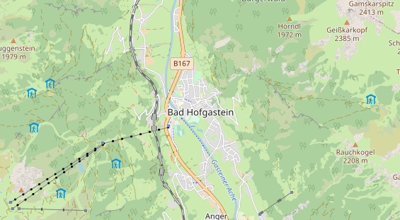 Wanderhotel auf Karte