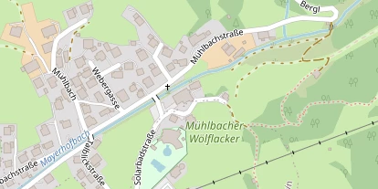 Wanderhotel auf Satellitenbild