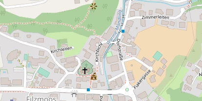 Wanderhotel auf Satellitenbild