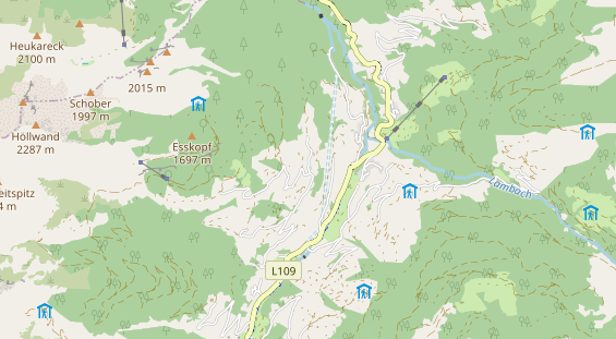 Wanderhotel auf Karte