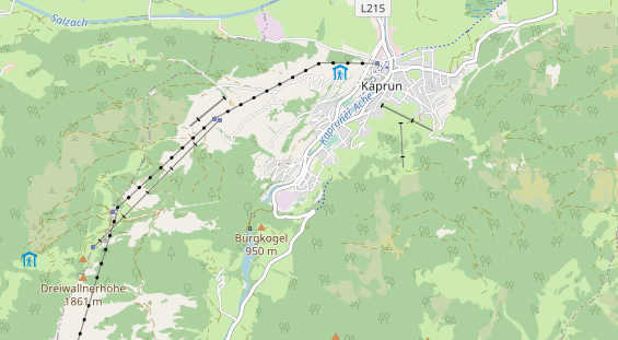 Wanderhotel auf Karte