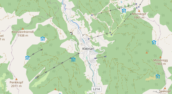 Wanderhotel auf Karte