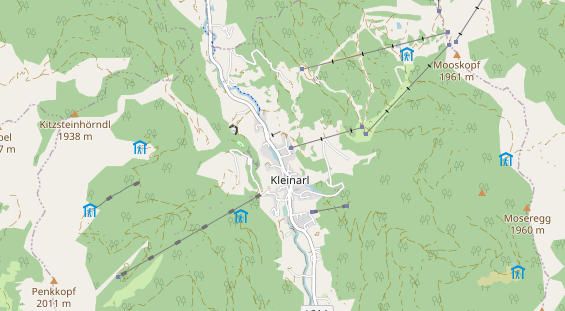 Wanderhotel auf Karte