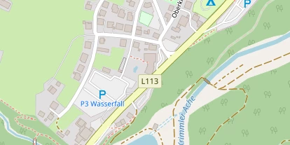 Wanderhotel auf Satellitenbild