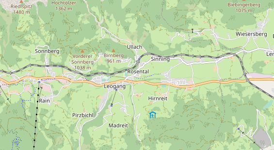 Wanderhotel auf Karte