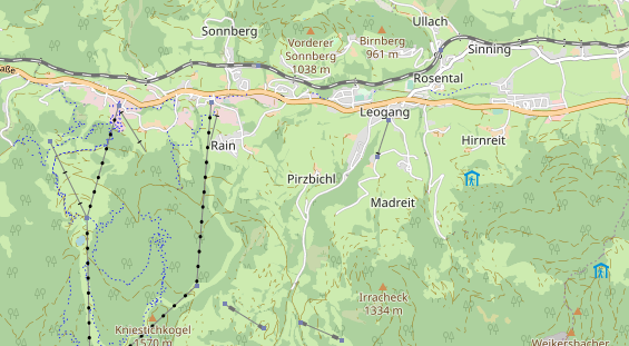 Wanderhotel auf Karte