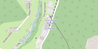 Wanderhotel auf Satellitenbild