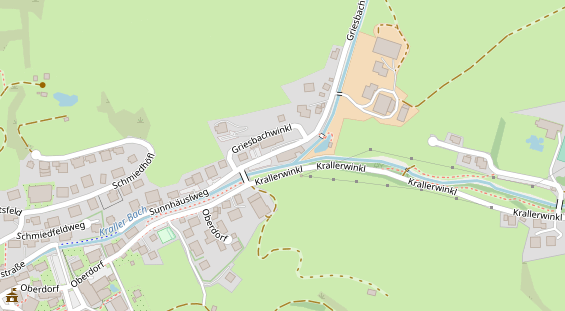 Wanderhotel auf Satellitenbild