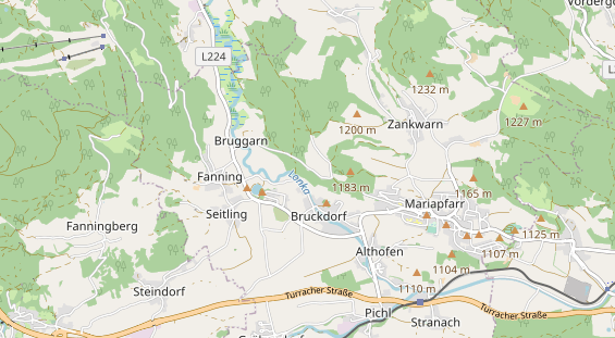 Wanderhotel auf Karte