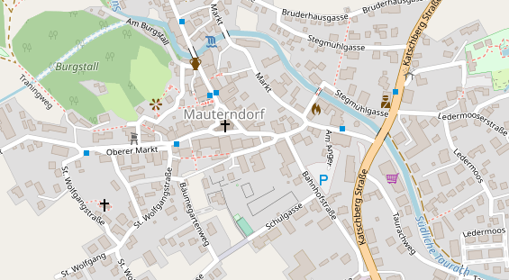 Wanderhotel auf Satellitenbild