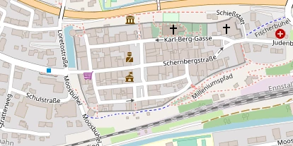 Wanderhotel auf Satellitenbild