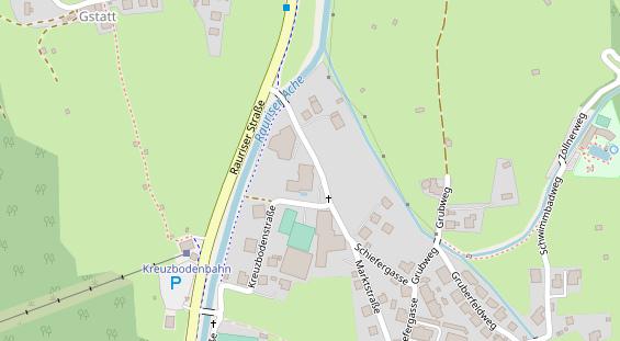 Wanderhotel auf Satellitenbild